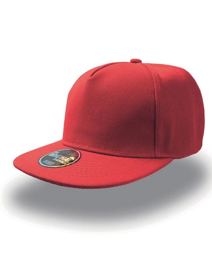Snap Five Cap zum Besticken und Bedrucken in der Farbe Red mit Ihren Logo, Schriftzug oder Motiv.