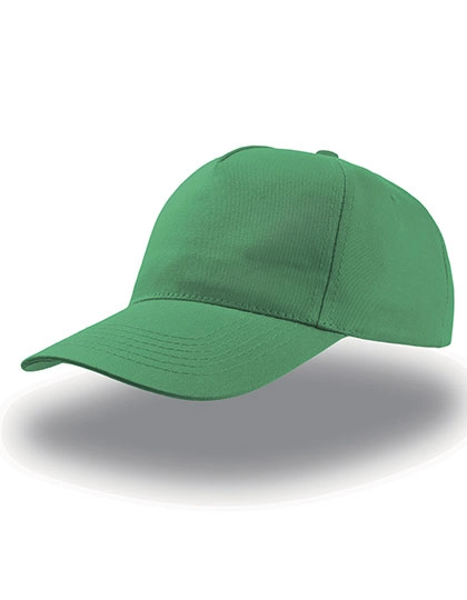 Start Five Cap zum Besticken und Bedrucken in der Farbe Green mit Ihren Logo, Schriftzug oder Motiv.