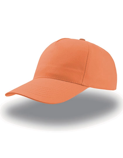 Start Five Cap zum Besticken und Bedrucken in der Farbe Orange mit Ihren Logo, Schriftzug oder Motiv.