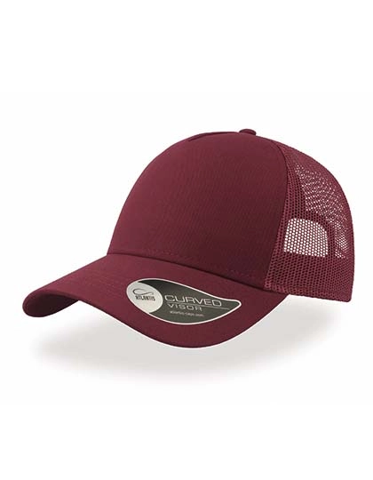 Rapper Cotton Cap zum Besticken und Bedrucken in der Farbe Burgundy-Burgundy mit Ihren Logo, Schriftzug oder Motiv.