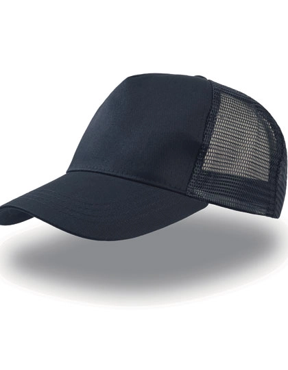 Rapper Cotton Cap zum Besticken und Bedrucken in der Farbe Navy-Navy mit Ihren Logo, Schriftzug oder Motiv.