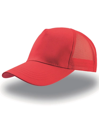 Rapper Cotton Cap zum Besticken und Bedrucken in der Farbe Red-Red mit Ihren Logo, Schriftzug oder Motiv.