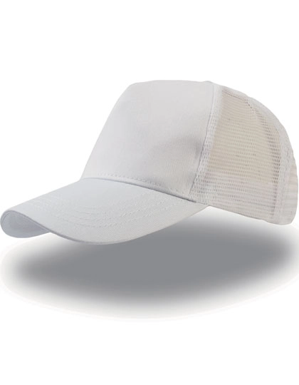 Rapper Cotton Cap zum Besticken und Bedrucken in der Farbe White-White mit Ihren Logo, Schriftzug oder Motiv.