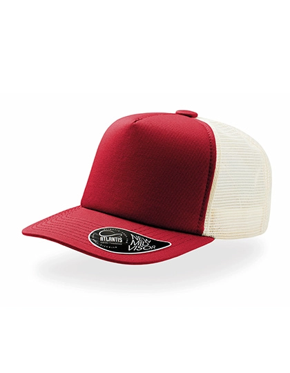Record - Trucker Cap zum Besticken und Bedrucken in der Farbe Red mit Ihren Logo, Schriftzug oder Motiv.