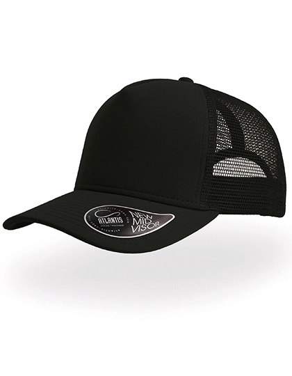 Rapper Jersey Cap zum Besticken und Bedrucken in der Farbe Black mit Ihren Logo, Schriftzug oder Motiv.