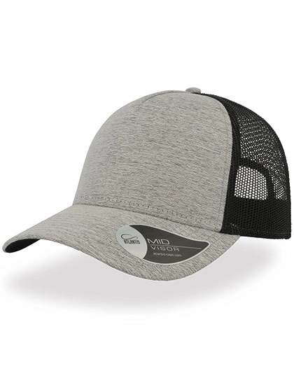 Rapper Melange Cap zum Besticken und Bedrucken in der Farbe Light Grey mit Ihren Logo, Schriftzug oder Motiv.