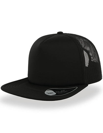 Snap 90S Cap zum Besticken und Bedrucken in der Farbe Black-Black mit Ihren Logo, Schriftzug oder Motiv.