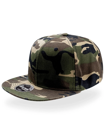 Snap Back Cap zum Besticken und Bedrucken in der Farbe Camouflage mit Ihren Logo, Schriftzug oder Motiv.