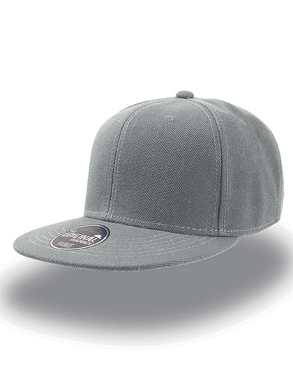 Snap Back Cap zum Besticken und Bedrucken in der Farbe Grey mit Ihren Logo, Schriftzug oder Motiv.