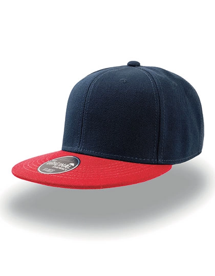 Snap Back Cap zum Besticken und Bedrucken in der Farbe Navy-Red mit Ihren Logo, Schriftzug oder Motiv.