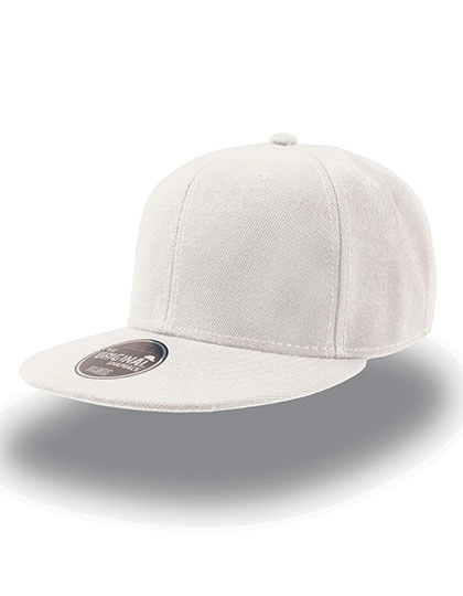 Snap Back Cap zum Besticken und Bedrucken in der Farbe White mit Ihren Logo, Schriftzug oder Motiv.