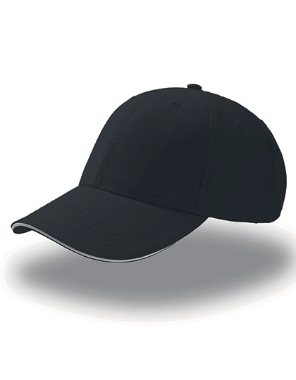 Sport Sandwich Cap zum Besticken und Bedrucken in der Farbe Black-White mit Ihren Logo, Schriftzug oder Motiv.
