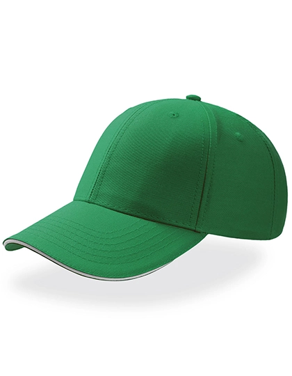 Sport Sandwich Cap zum Besticken und Bedrucken in der Farbe Green-White mit Ihren Logo, Schriftzug oder Motiv.