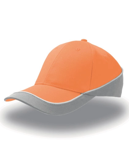 Racing Cap zum Besticken und Bedrucken in der Farbe Orange-Grey mit Ihren Logo, Schriftzug oder Motiv.