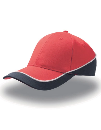 Racing Cap zum Besticken und Bedrucken in der Farbe Red-Navy mit Ihren Logo, Schriftzug oder Motiv.