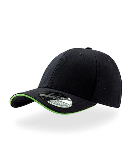 Caddy - Baseball Cap zum Besticken und Bedrucken in der Farbe Black-Green mit Ihren Logo, Schriftzug oder Motiv.