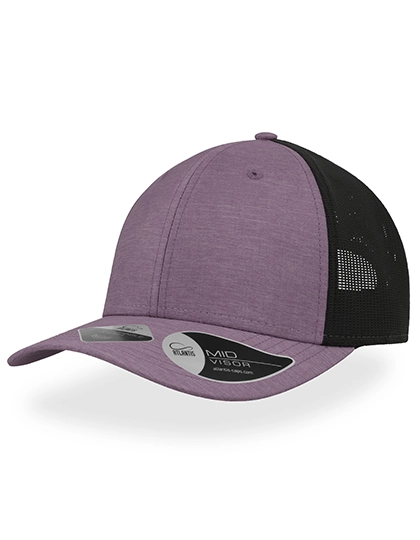 Whippy Cap zum Besticken und Bedrucken in der Farbe Purple Melange mit Ihren Logo, Schriftzug oder Motiv.