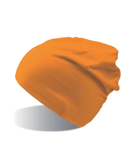 Flash Beanie zum Besticken und Bedrucken in der Farbe Orange mit Ihren Logo, Schriftzug oder Motiv.