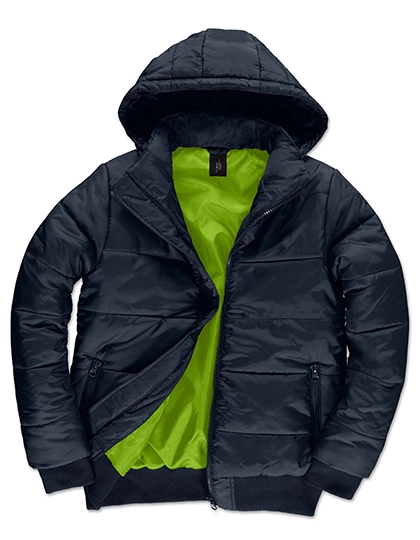 Men´s Jacket Superhood zum Besticken und Bedrucken in der Farbe Navy-Neon Green mit Ihren Logo, Schriftzug oder Motiv.