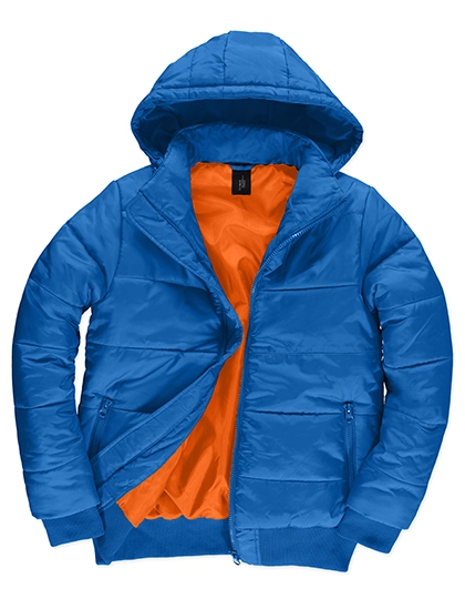 Men´s Jacket Superhood zum Besticken und Bedrucken in der Farbe Royal Blue-Neon Orange mit Ihren Logo, Schriftzug oder Motiv.
