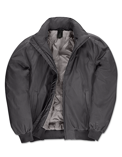 Men´s Jacket Crew Bomber zum Besticken und Bedrucken in der Farbe Dark Grey (Solid)-Warm Grey mit Ihren Logo, Schriftzug oder Motiv.