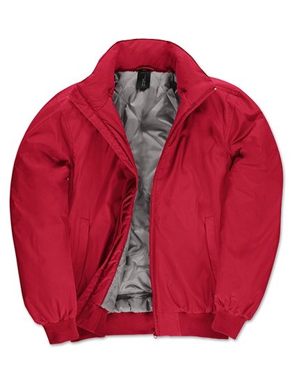 Men´s Jacket Crew Bomber zum Besticken und Bedrucken in der Farbe Red-Warm Grey mit Ihren Logo, Schriftzug oder Motiv.