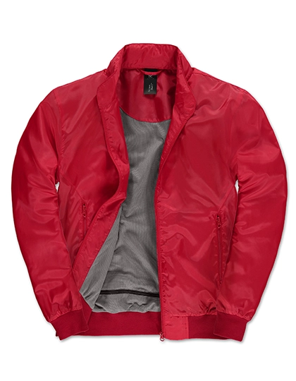 Men´s Jacket Trooper zum Besticken und Bedrucken in der Farbe Red-Warm Grey mit Ihren Logo, Schriftzug oder Motiv.