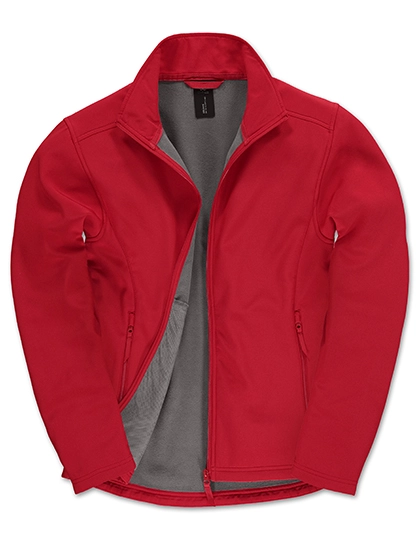 Men´s Jacket Softshell ID.701 zum Besticken und Bedrucken in der Farbe Red-Warm Grey mit Ihren Logo, Schriftzug oder Motiv.