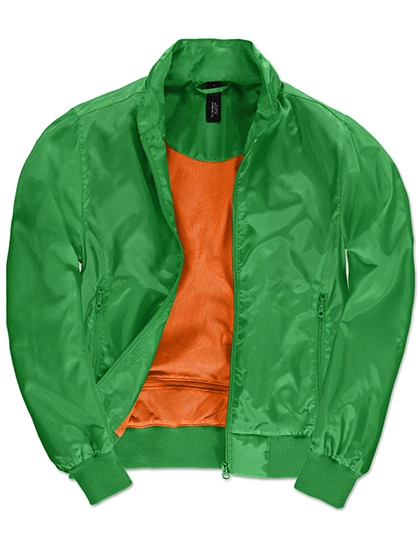 Women´s Jacket Trooper zum Besticken und Bedrucken in der Farbe Real Green-Neon Orange mit Ihren Logo, Schriftzug oder Motiv.