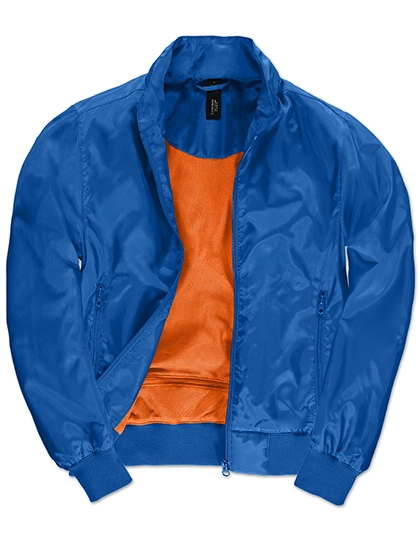 Women´s Jacket Trooper zum Besticken und Bedrucken in der Farbe Royal Blue-Neon Orange mit Ihren Logo, Schriftzug oder Motiv.