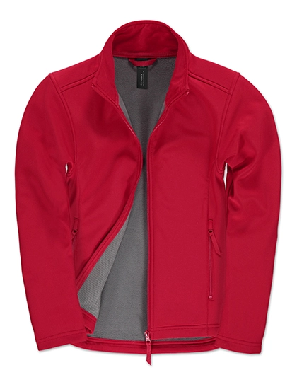Women´s Jacket Softshell ID.701 zum Besticken und Bedrucken in der Farbe Red-Warm Grey mit Ihren Logo, Schriftzug oder Motiv.