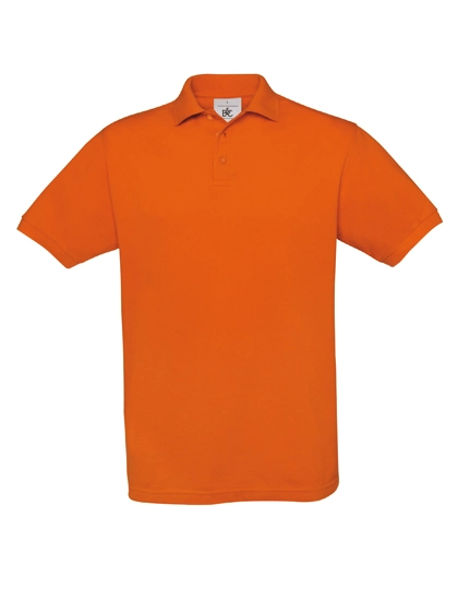 Unisex Polo Safran zum Besticken und Bedrucken in der Farbe Pumpkin Orange mit Ihren Logo, Schriftzug oder Motiv.