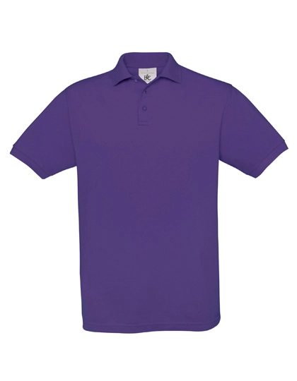 Unisex Polo Safran zum Besticken und Bedrucken in der Farbe Purple mit Ihren Logo, Schriftzug oder Motiv.