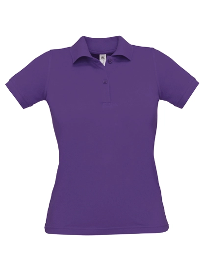 Women´s Polo Safran Pure zum Besticken und Bedrucken in der Farbe Purple mit Ihren Logo, Schriftzug oder Motiv.