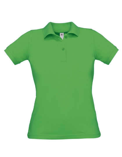 Women´s Polo Safran Pure zum Besticken und Bedrucken in der Farbe Real Green mit Ihren Logo, Schriftzug oder Motiv.