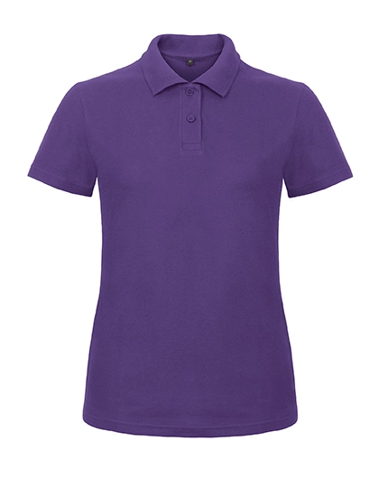 Women´s Polo ID.001 zum Besticken und Bedrucken in der Farbe Purple mit Ihren Logo, Schriftzug oder Motiv.