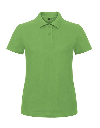 Women´s Polo ID.001 zum Besticken und Bedrucken in der Farbe Real Green mit Ihren Logo, Schriftzug oder Motiv.