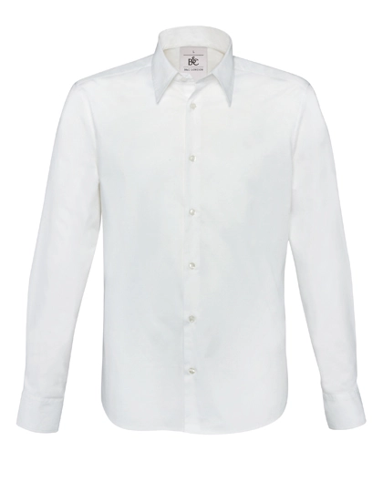 Men´s Shirt London zum Besticken und Bedrucken in der Farbe White mit Ihren Logo, Schriftzug oder Motiv.