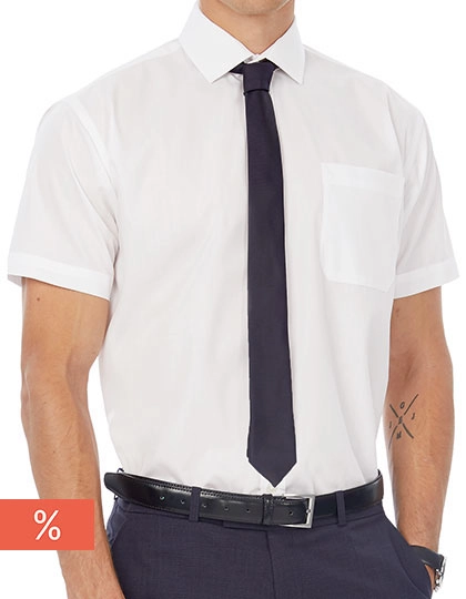 Men´s Poplin Shirt Smart Short Sleeve zum Besticken und Bedrucken mit Ihren Logo, Schriftzug oder Motiv.