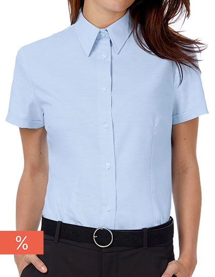 Women´s Oxford Shirt Short Sleeve zum Besticken und Bedrucken mit Ihren Logo, Schriftzug oder Motiv.