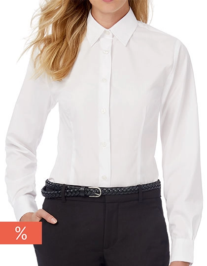 Women´s Poplin Shirt Smart Long Sleeve zum Besticken und Bedrucken mit Ihren Logo, Schriftzug oder Motiv.