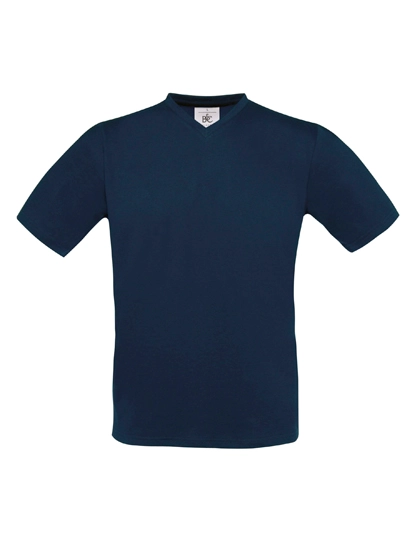 T-Shirt Exact V-Neck zum Besticken und Bedrucken in der Farbe Navy mit Ihren Logo, Schriftzug oder Motiv.