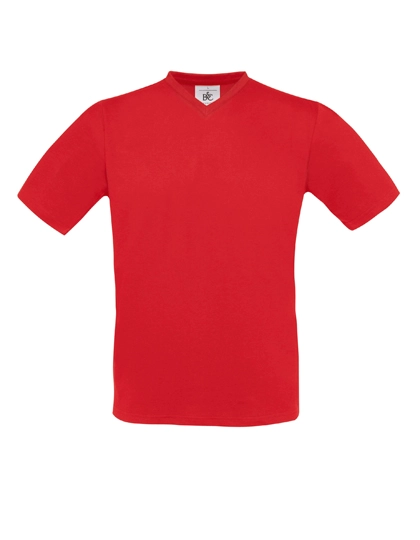 T-Shirt Exact V-Neck zum Besticken und Bedrucken in der Farbe Red mit Ihren Logo, Schriftzug oder Motiv.