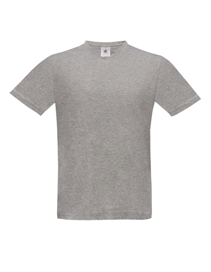 T-Shirt Exact V-Neck zum Besticken und Bedrucken in der Farbe Sport Grey (Heather) mit Ihren Logo, Schriftzug oder Motiv.