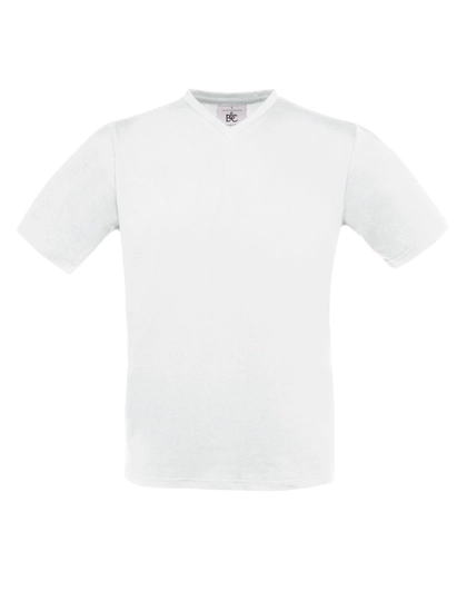 T-Shirt Exact V-Neck zum Besticken und Bedrucken in der Farbe White mit Ihren Logo, Schriftzug oder Motiv.