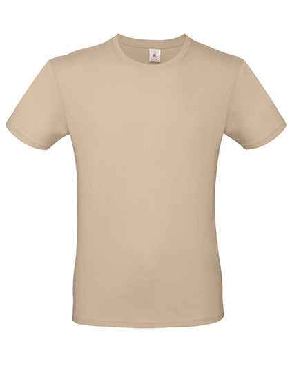 T-Shirt #E150 zum Besticken und Bedrucken in der Farbe Sand mit Ihren Logo, Schriftzug oder Motiv.