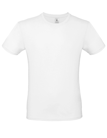 T-Shirt #E150 zum Besticken und Bedrucken in der Farbe White mit Ihren Logo, Schriftzug oder Motiv.