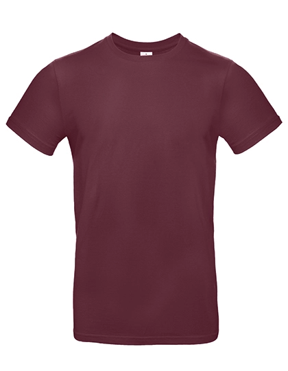 T-Shirt #E190 zum Besticken und Bedrucken in der Farbe Burgundy mit Ihren Logo, Schriftzug oder Motiv.