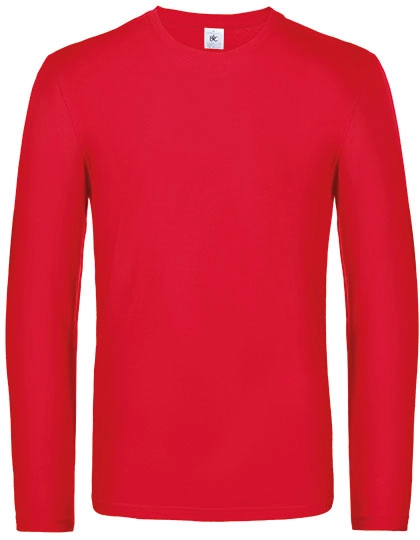 Men´s T-Shirt #E190 Long Sleeve zum Besticken und Bedrucken in der Farbe Red mit Ihren Logo, Schriftzug oder Motiv.