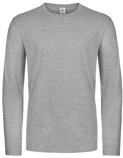 Men´s T-Shirt #E190 Long Sleeve zum Besticken und Bedrucken in der Farbe Sport Grey (Heather) mit Ihren Logo, Schriftzug oder Motiv.